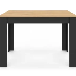 Table à manger 110 X 70 cm noir et bois