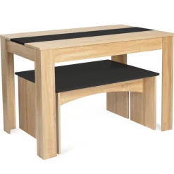 Table à manger avec banc en bois