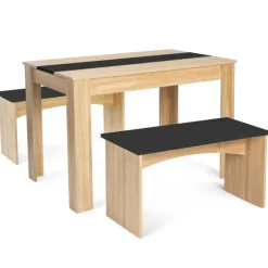 Table à manger avec banc en bois