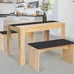 Table à manger avec banc en bois