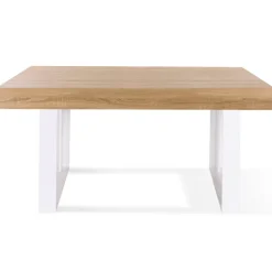 Table à manger bois 6 personnes pieds blancs
