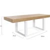 Table à manger bois 10 personnes pieds blancs