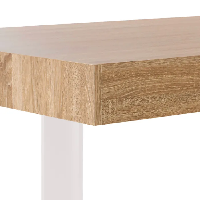 Table à manger bois 10 personnes pieds blancs