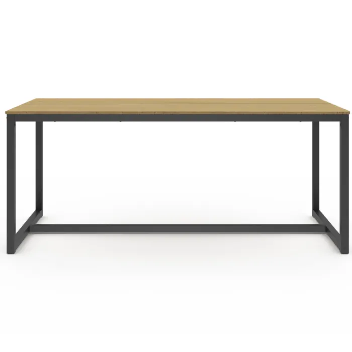 Table à manger bois et métal noir 180 cm