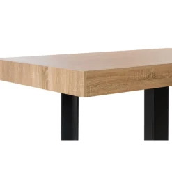 Table à manger bois et noir 200 cm