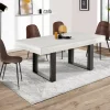Table à manger bois gris 160 cm