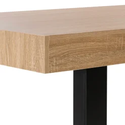 Table à manger bois imitation hêtre 6 personnes