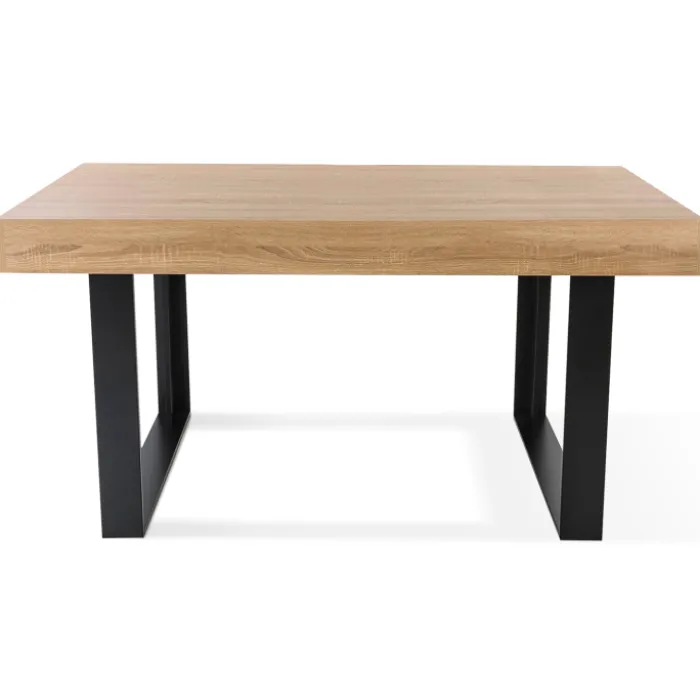 Table à manger bois imitation hêtre 6 personnes
