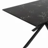 Table à manger effet marbre noir