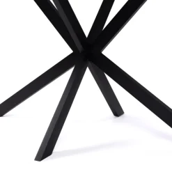 Table à manger effet marbre noir