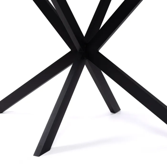 Table à manger effet marbre noir