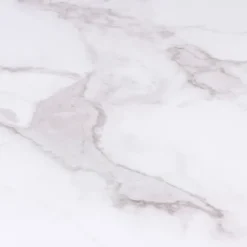 Table à manger effet marbre blanc
