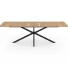 Table à manger extensible 8-12 personnes bois et noir