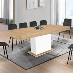Table à manger extensible rectangle 12 personnes