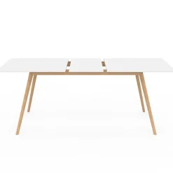 Table à manger extensible blanche