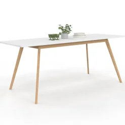 Table à manger extensible blanche