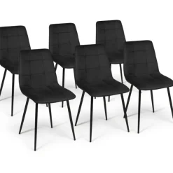 Table à manger extensible ronde 4-8 personnes noire plateau façon hêtre 110-150 cm