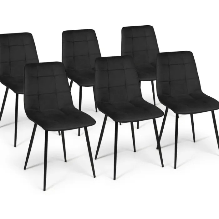 Table à manger extensible ronde 4-8 personnes noire plateau façon hêtre 110-150 cm