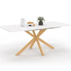 Table à manger extensible rectangle 6-10 personnes bois
