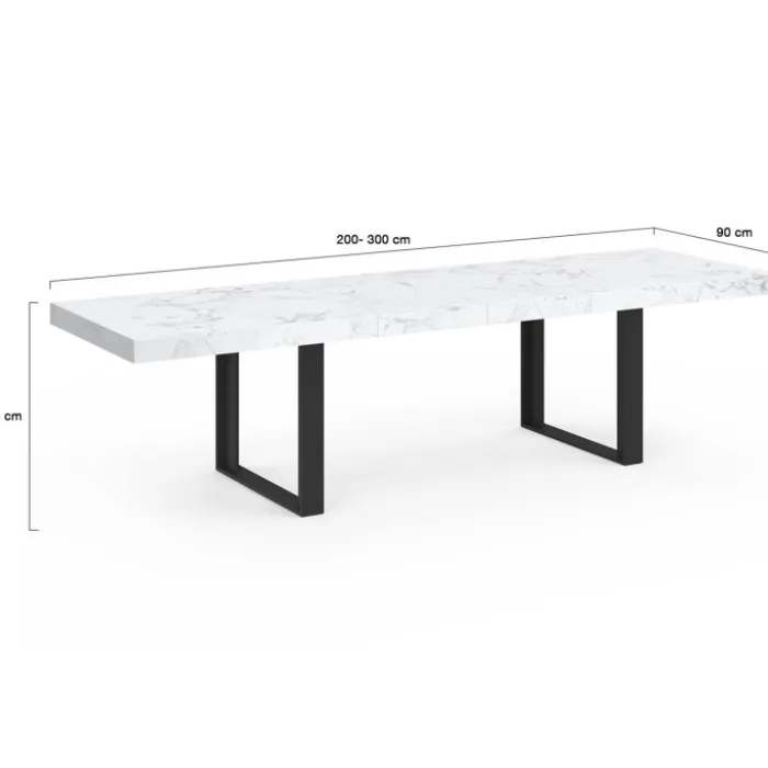 Table à manger extensible rectangle 6 à 12 personnes