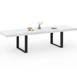 Table à manger extensible rectangle 6 à 12 personnes