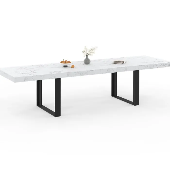 Table à manger extensible rectangle 6 à 12 personnes
