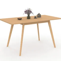 Table à manger extensible 4-8 places 110-150 cm effet bois