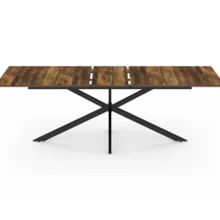 Table à manger extensible rectangle pied araignée noir