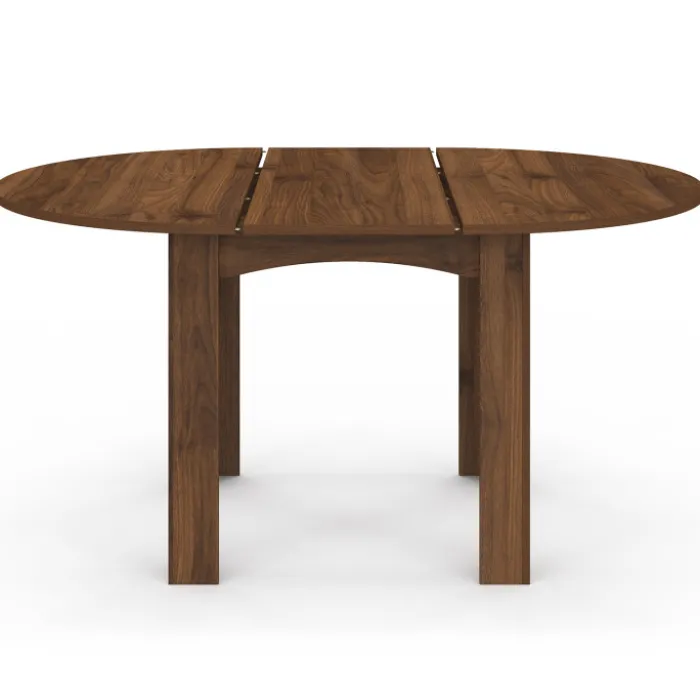 Table à manger extensible ronde 4-8 personnes noyer 110-150 cm