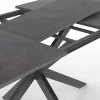 Table à manger extensible 6 à 10 personnes avec plateau effet béton pied araignée