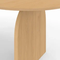 Table à manger extensible ovale 6 à 10 personnes 160-200 cm en bois façon hêtre