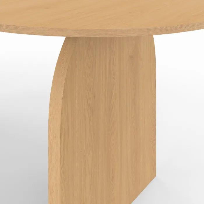 Table à manger extensible ovale 6 à 10 personnes 160-200 cm en bois façon hêtre