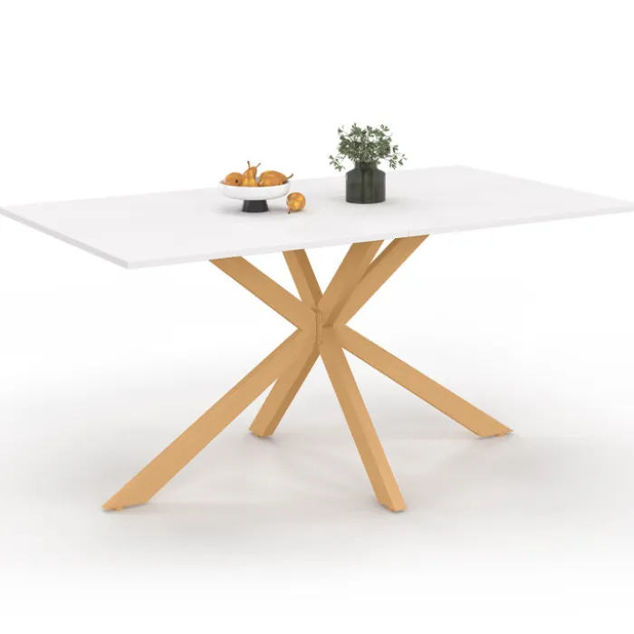 Table à manger rectangulaire 8 personnes pied araignée