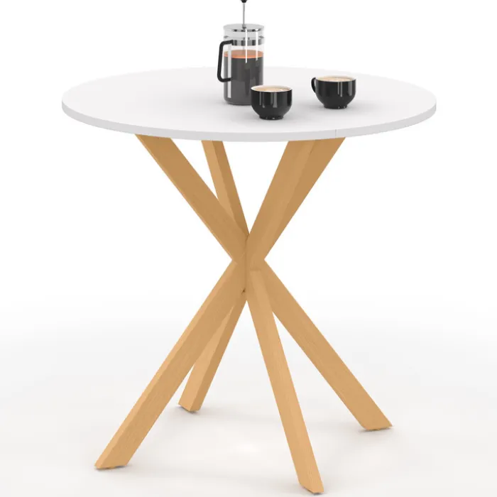 Table à manger ronde 4 personnes pied araignée