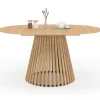 Table à manger ronde 8 personnes pied en bois 110-150 cm