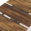 Table à manger ronde extensible bois foncé et noir 110-150 cm 4-8 personnes pied araignée