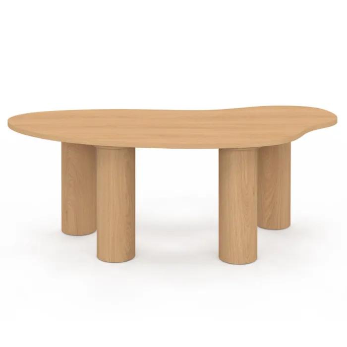 Table basse 100 cm bois effet hêtre style organic
