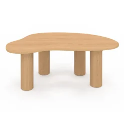 Table basse 100 cm bois effet hêtre style organic