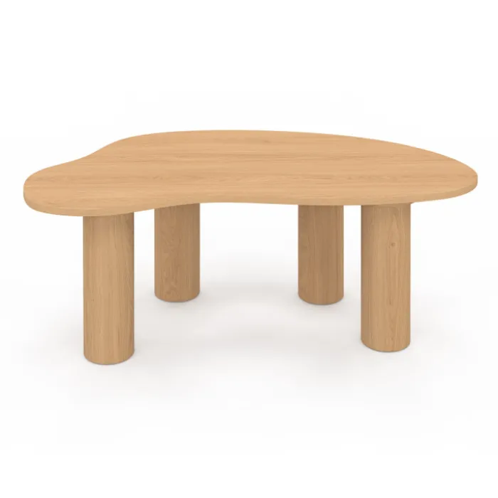 Table basse 100 cm bois effet hêtre style organic
