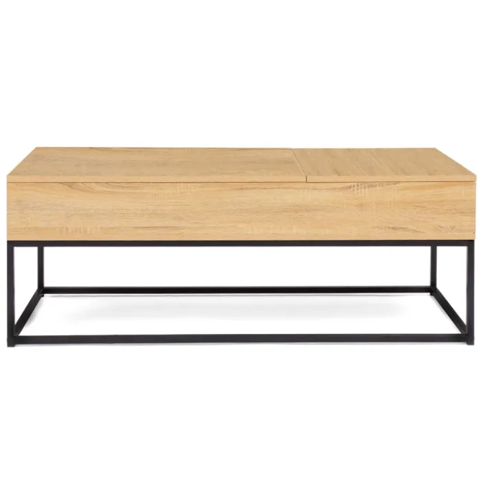 Table basse avec 2 plateaux relevables style industriel