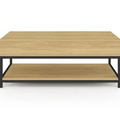 Table basse industrielle plateau relevable avec étagère