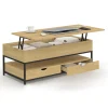 Table basse industrielle rectangulaire plateau relevable