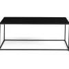 Table basse métal noir mat 113 cm