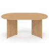 Table basse ovale 110 cm bois effet hêtre