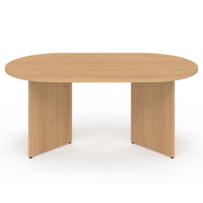 Table basse ovale 110 cm bois effet hêtre