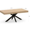 Table basse pied araignée bois et noir