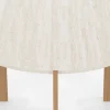 Table basse ronde 73 cm effet travertin