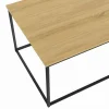 Table basse style industriel bois et métal noir