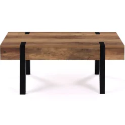 Table basse style industriel 1 tiroir pied épingle