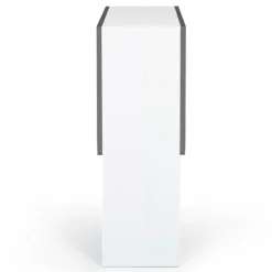 Table console blanche et grise en bois